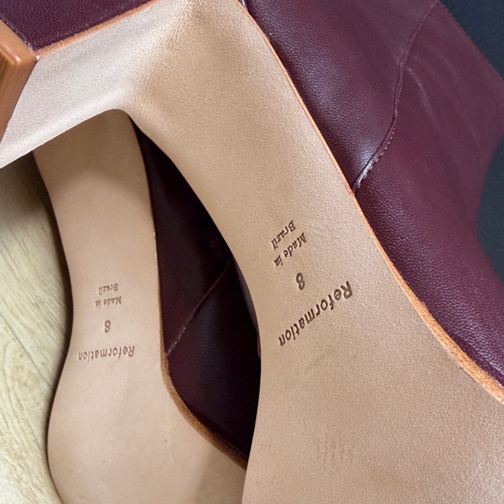 Reformation Gillian Ankle Boot Ruby, SIZE 8 US - Picture 13 of 13